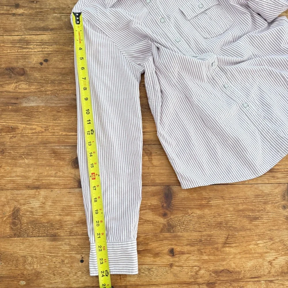 Brooks Brothers (Red Fleece) Stripe Button Down Oxford Shirt Purple White 12 EUC